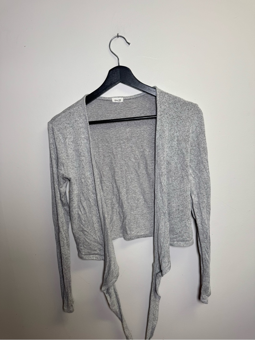 Garage Light Gray Open-Front Women’s Cardigan Sweater